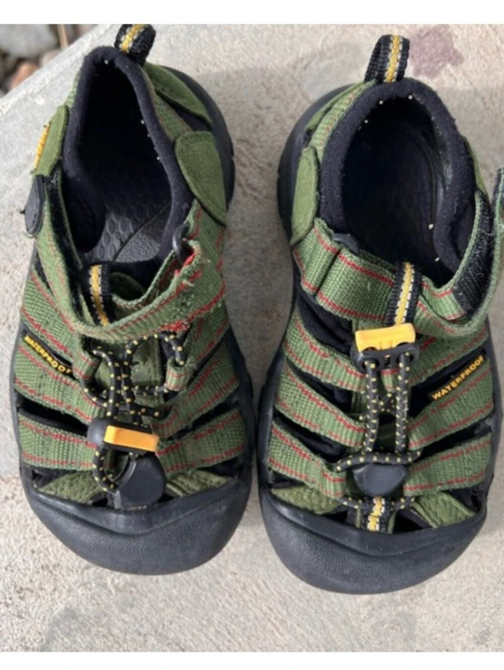 Keen Toddler Olive Green and Yellow Adventure Sandals